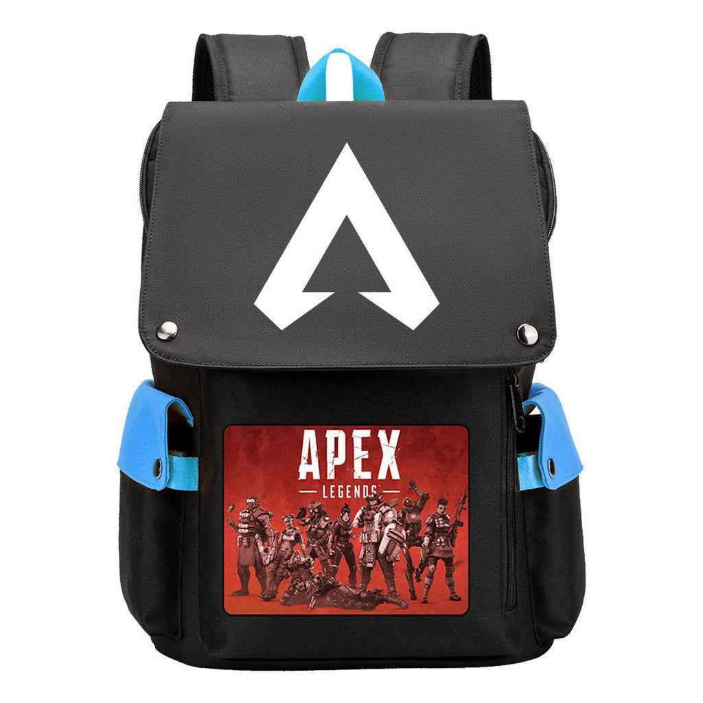 Apex Hero Print Usb Charging Head Youth School Bag Casual Backpack