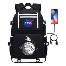 Fashionable Space Printed Usb Student Backpack Backpack Leisure Travel Backpack