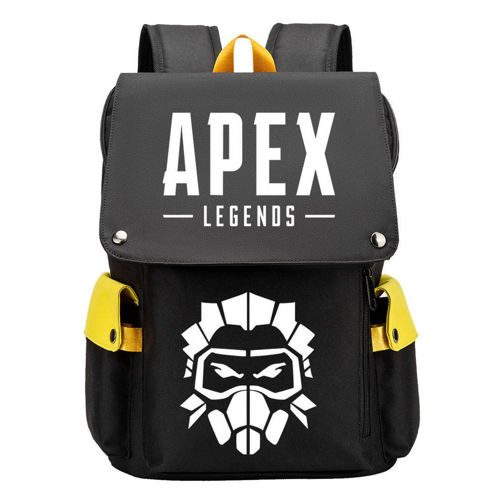 Apex Hero Print Usb Charging Head Youth School Bag Casual Backpack