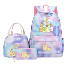Corner Biology Student School Bag Lunch Bag Three Piece Set Backpack Set