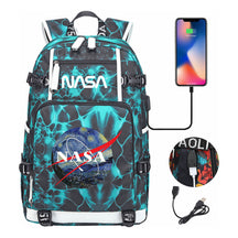 Nasa Fashion Printed Student Backpack With Large Capacity Leisure Travel Backpack