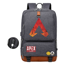 Apex Hero Print Usb Student Backpack For Leisure Travel Backpack
