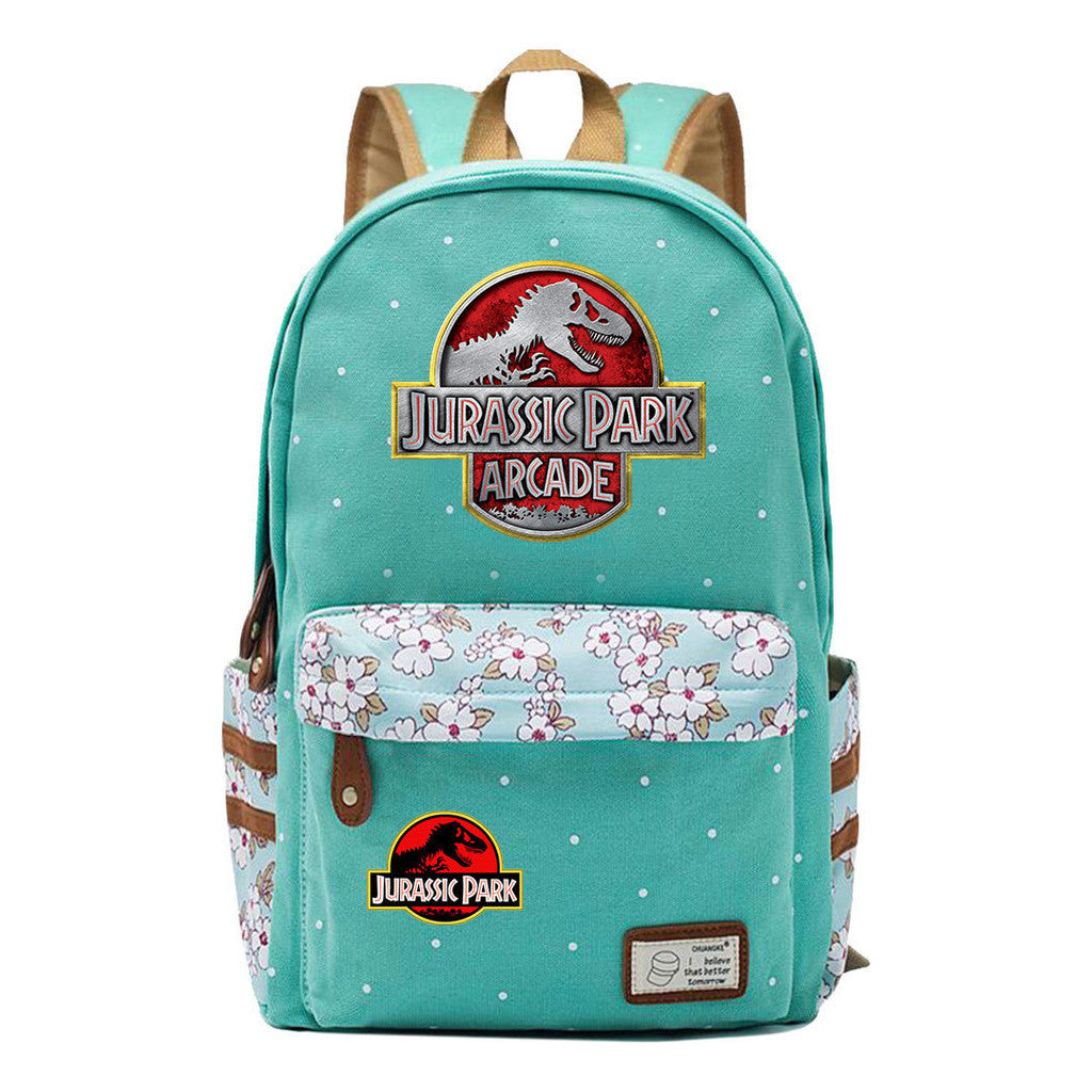 Jurassic Park Dinosaur Printed Student Backpack Leisure Backpack