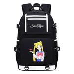 Anime Beauty Girl Warrior Usb Youth Student School Bag Men's And Women's Backpack Leisure Travel Backpack