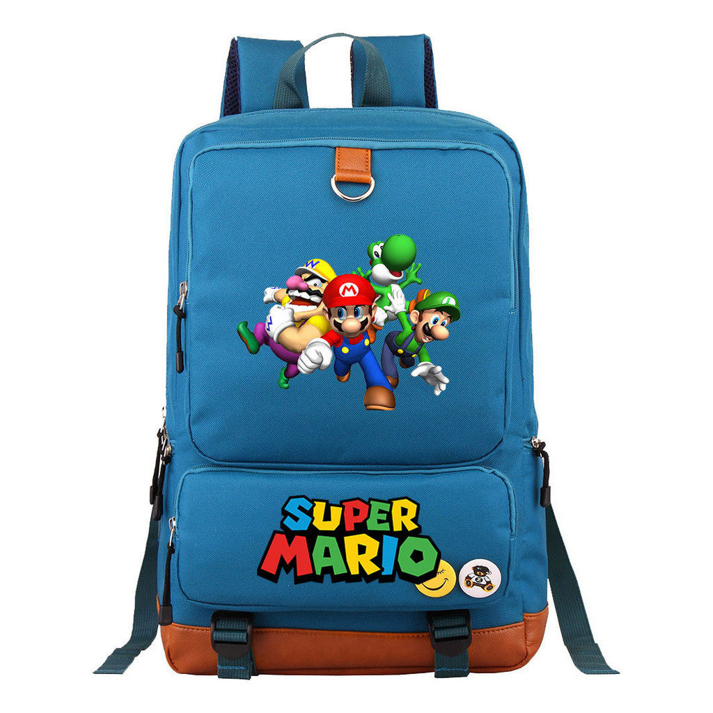 Super Mario Print Youth Student Backpack, Travel Bag, Men's And Women's Backpack