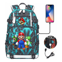 Super Mario Printed Teenage Student Backpack With Large Capacity For Men And Women's Leisure Travel Backpack