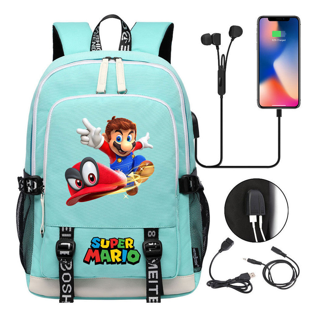 Usb Youth Student Backpack For Men And Women's Leisure Sports Backpack