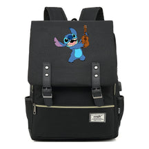 Anime Star Baby Stitch Printed Youth Student Backpack Usb Casual Backpack