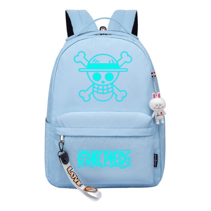 Cartoon Pirate Wang Lufei Youth Student School Bag Leisure Bag Girl Backpack
