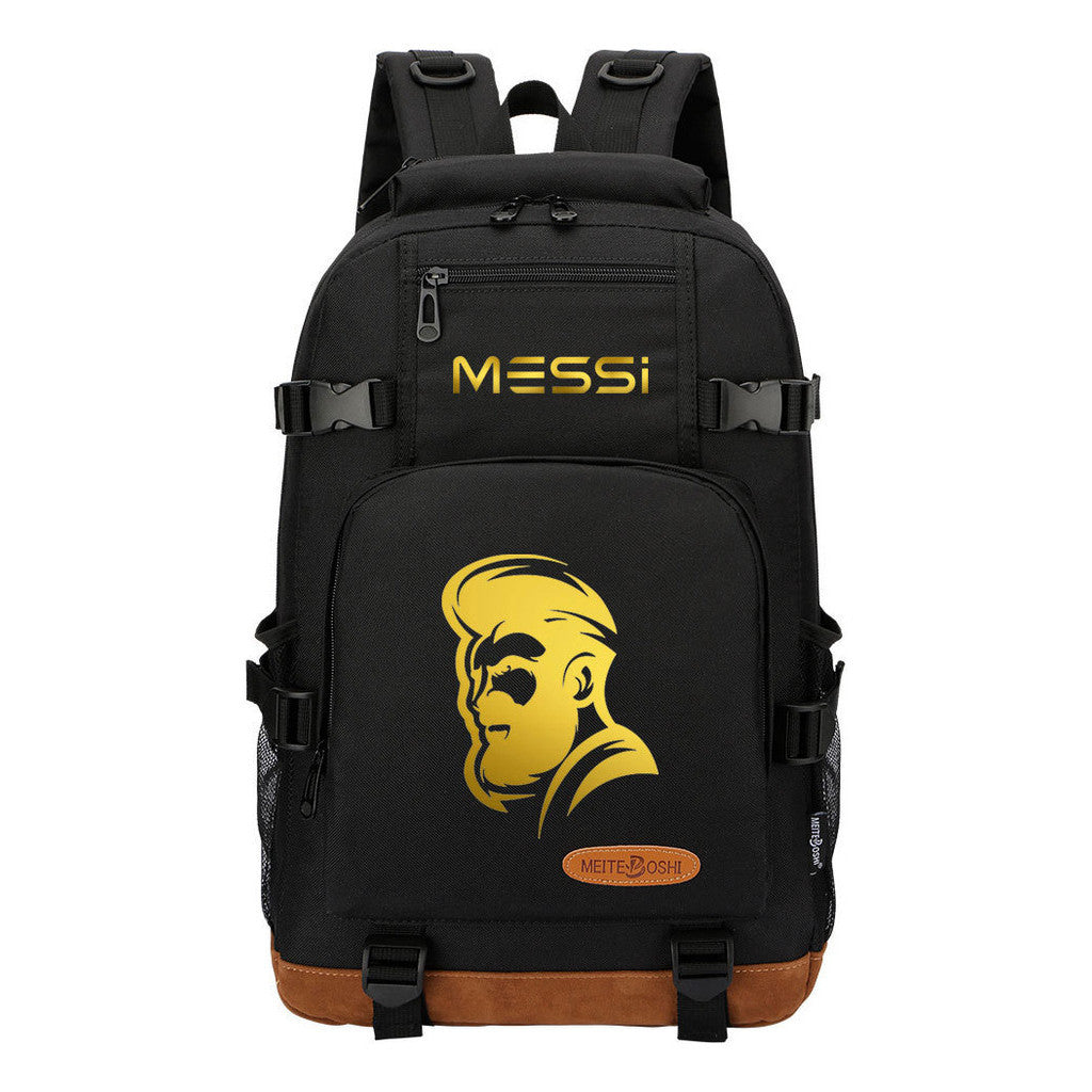 Hot Stamping Sports Football Star Printed Student Backpack For Men And Women's Backpacks