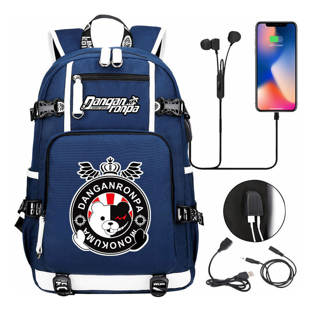Bullet Theory Breaks Usb Large Capacity Youth Student Backpack Men's And Women's Leisure Travel Backpack