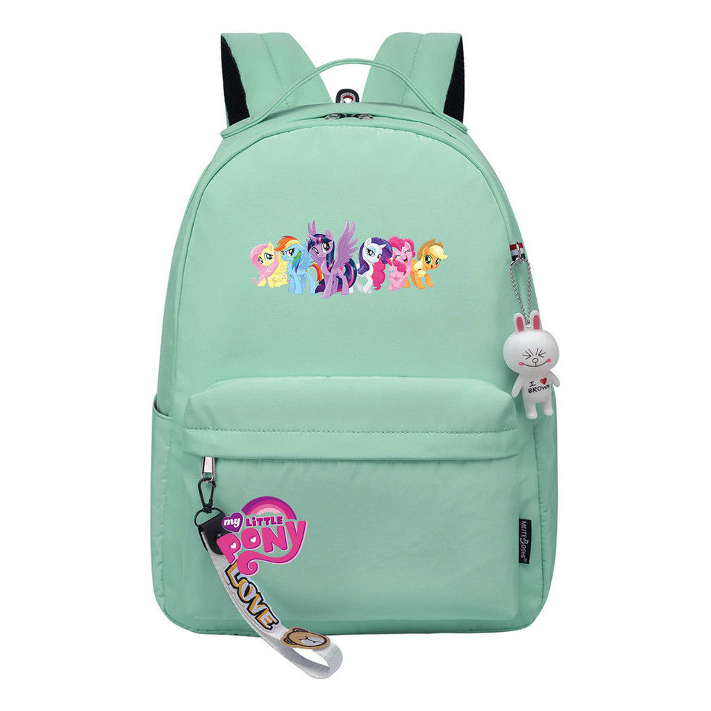 Cartoon Pony Unicorn Printed Youth Student School Bag Men's And Women's Leisure Bag Women's Backpack