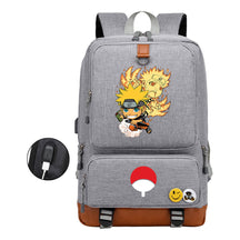 Naruto Print Usb Youth Student Backpack Leisure Travel Backpack