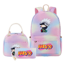 Naruto Student Girl Backpack Lunch Bag Three Piece Set Backpack Set