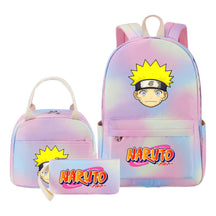 Naruto Student Girl Backpack Lunch Bag Three Piece Set Backpack Set