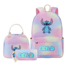 Interstellar Baby Stitch Youth Student Girls School Bag Lunch Bag Three Piece Set Backpack Set