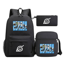 Anime Naruto Starry Sky Student School Bag Three Piece Set Backpack Set