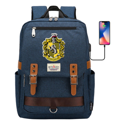 Usb Magnetic Buckle Student Backpack For Men And Women, Youth Leisure Backpack