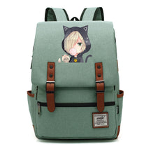Yuri On The Ice Student Backpack, Men's And Women's Leisure Belt Buckle Backpack