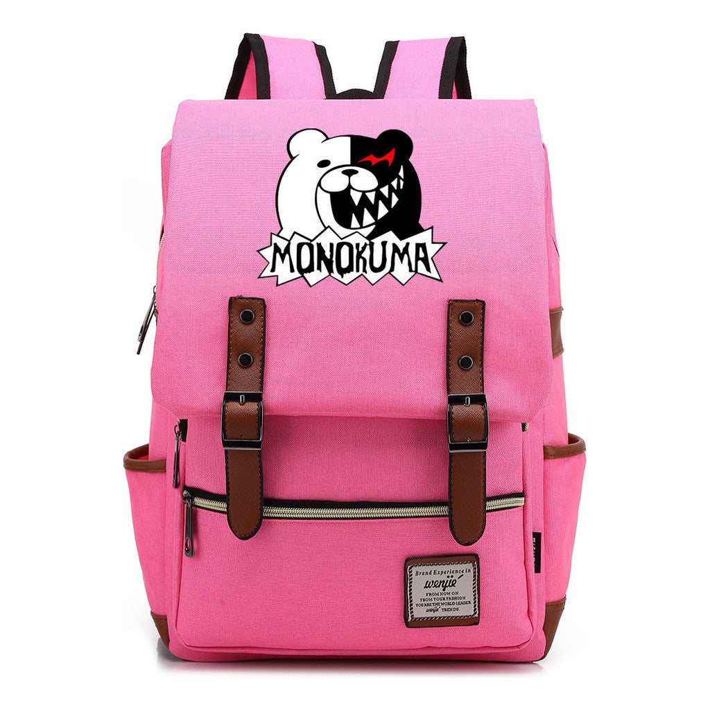 Printed Student Backpack With Men's And Women's Casual Belt Buckle, Classic Backpack
