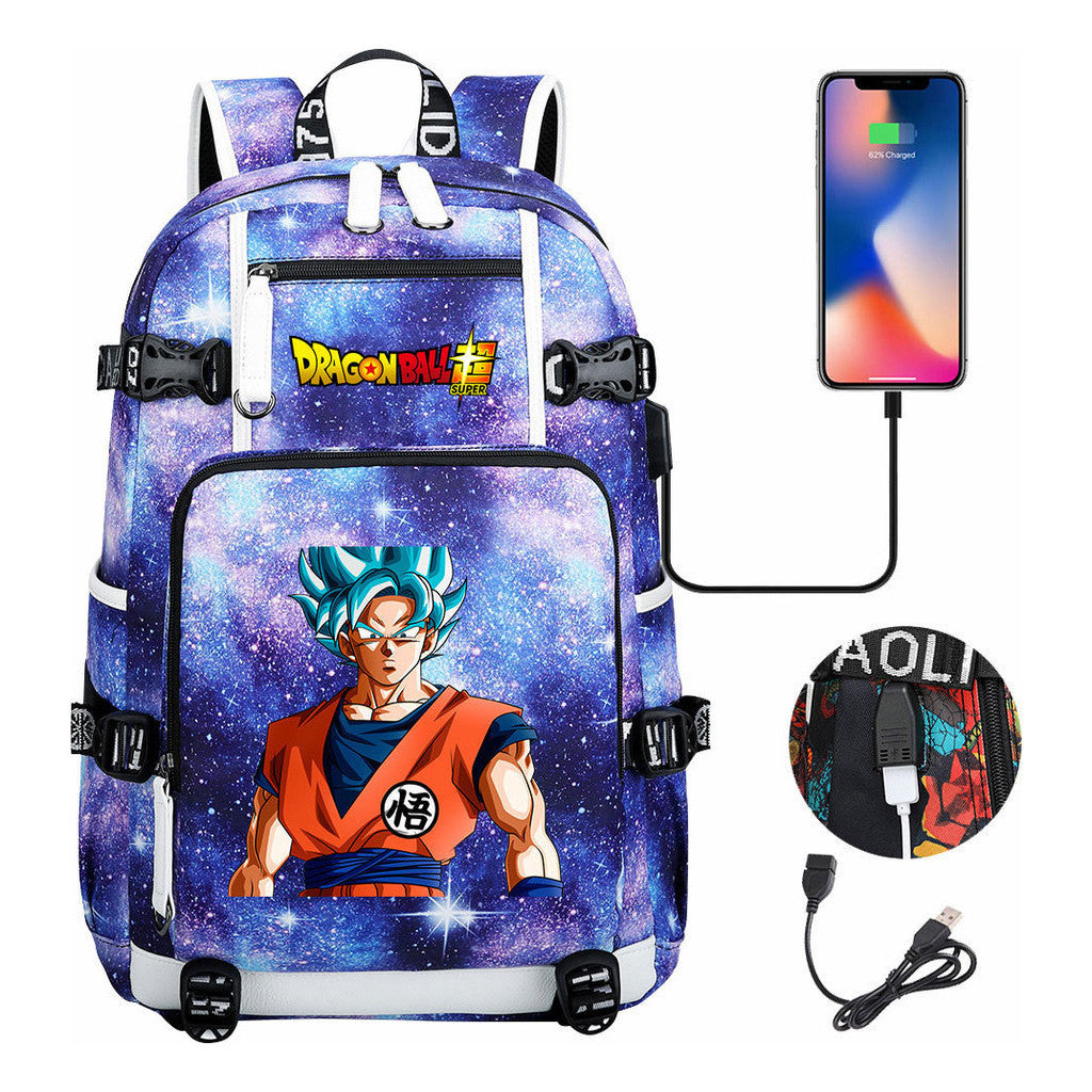 Fashionable Sun Wukong Usb Large Capacity Student Backpack For Leisure Travel Backpack