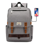 Printed Teenage Student Backpack For Men And Women With Casual Belt Buckle Usb Backpack