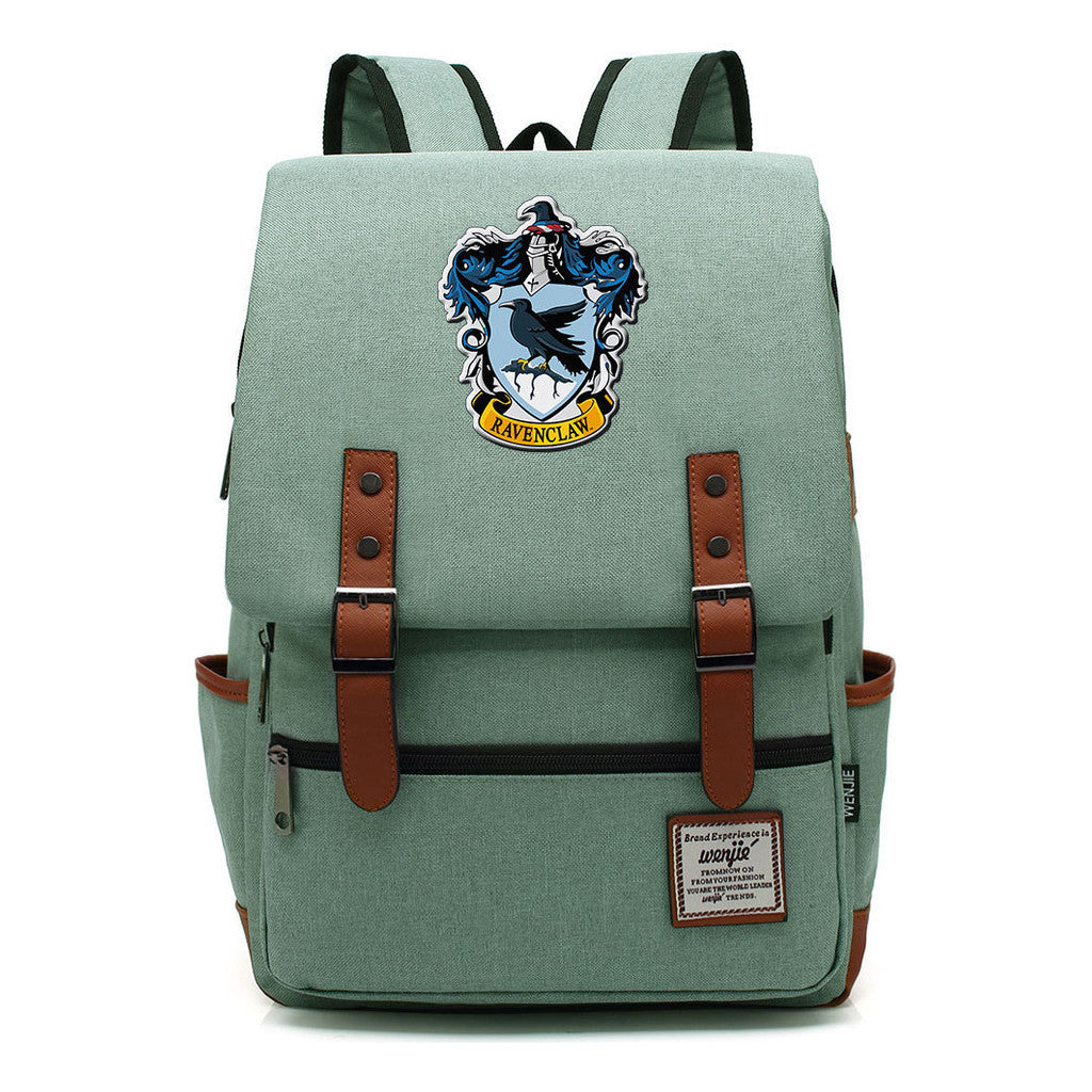 School Of Witchcraft And Wizardry Printed Student School Bag Casual Belt Buckle Classic Backpack