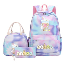 Game Corner Biology Youth Student Girls School Bag Lunch Bag Three Piece Set Backpack Set