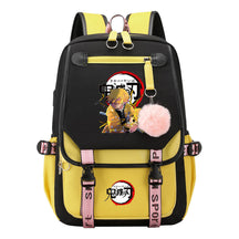 Cartoon Fashion Usb Student Backpack With Casual Woven Strap Flip Back Backpack