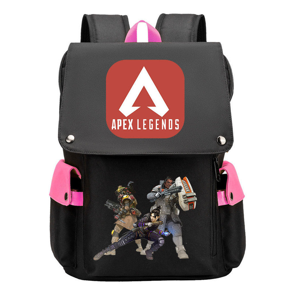 Apex Hero Print Usb Charging Cap Headpiece Student Backpack Leisure Backpack
