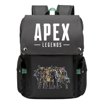 Apex Hero Print Usb Charging Cap Head Style Student School Bag Casual Backpack