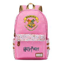 School Of Witchcraft And Wizardry Student Backpack With Floral Canvas Backpack