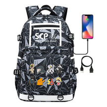 Printed Usb Youth School Bag Leisure Travel Backpack