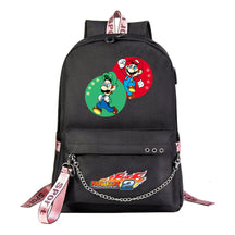 Super Mario Printed Teenage Student Backpack For Men And Women With Casual Woven Straps Backpack