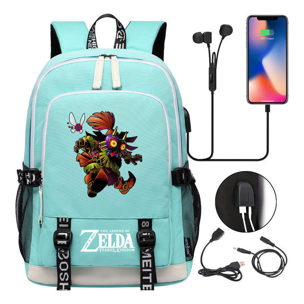 Usb Youth Primary And Secondary School Student Backpack For Men And Women's Leisure Sports Backpack