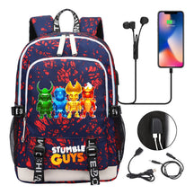 Printed Youth Student Backpack Usb Casual Backpack