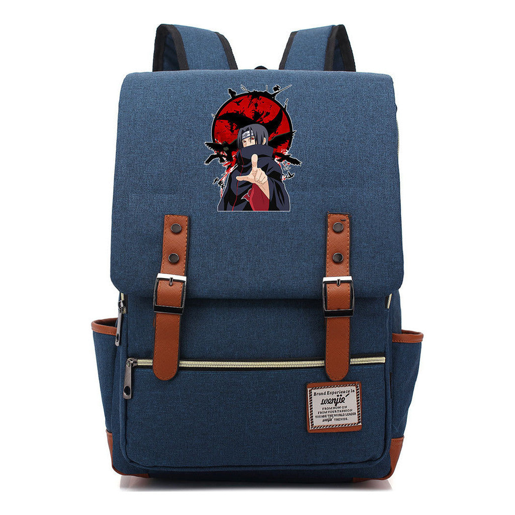 Naruto Printed Student Backpack For Men And Women, Casual Belt Buckle, Classic Backpack