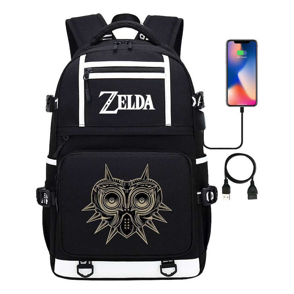 Legend Of Zelda Printed Usb Youth Student Backpack Men's And Women's Backpack Leisure Travel Bag