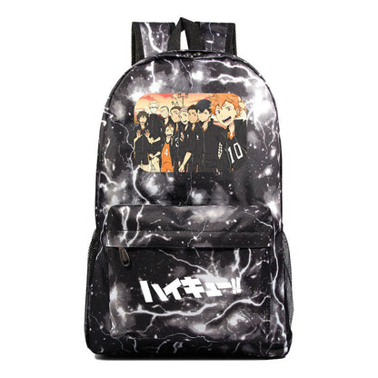 Fashion Volleyball Youth Flying Heart Printed Youth Student School Bag Men's And Women's Leisure Backpack
