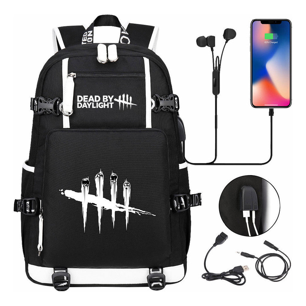 Game Dawn Print Usb Youth Student Backpack For Men And Women's Leisure Travel Backpack