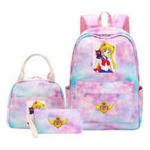 Beautiful Girl Warrior Teenage Girls Backpack Lunch Bag Three Piece Set With Backpack Cover
