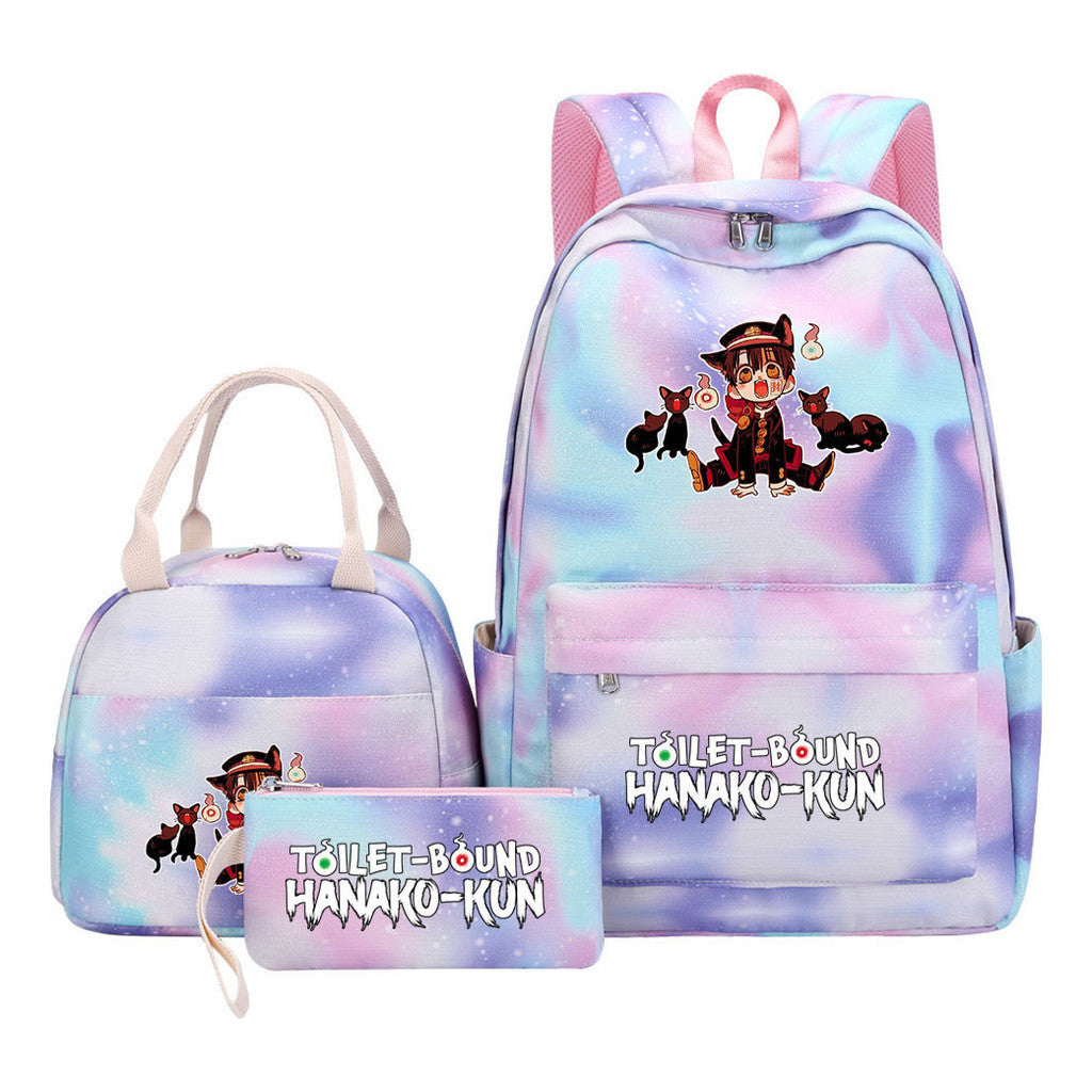 Student Girl Backpack Lunch Bag Three Piece Set Backpack Set