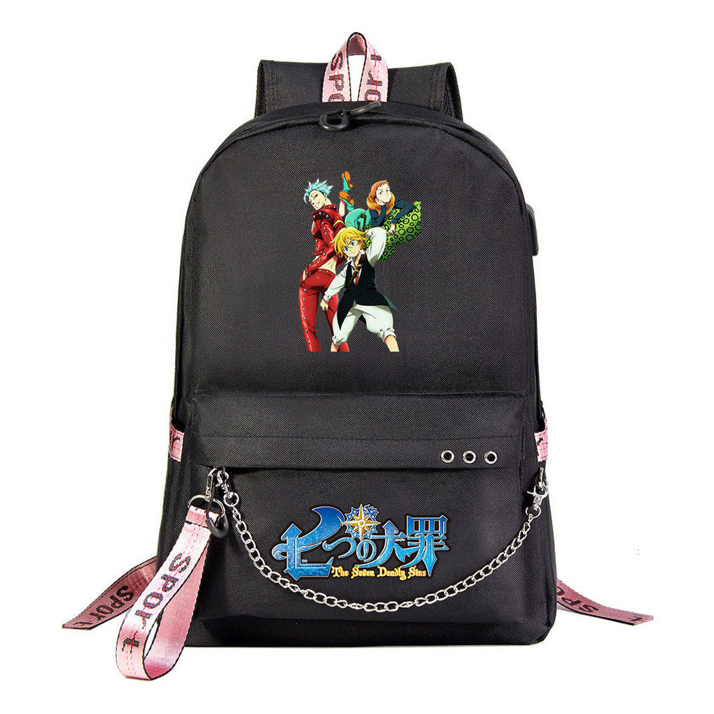 Usb Youth Student Backpack For Boys And Girls Leisure Travel Backpack