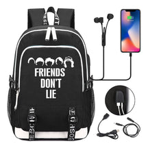 Strange Story Printed Usb Youth Student Backpack For Leisure Travel Backpack