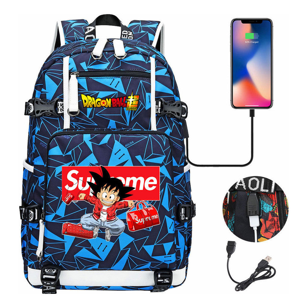 Usb Large Capacity Youth Student Backpack For Men And Women's Leisure Travel Backpack