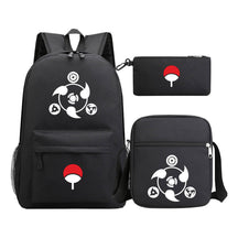 Anime Naruto Starry Sky Youth School Bag Three Piece Set For Men And Women Backpack Set