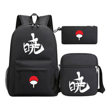 Anime Naruto Starry Sky Youth School Bag Three Piece Set For Men And Women Backpack Set