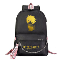 Golden Death Note Death God Usb Youth Student School Bag Leisure Travel Backpack