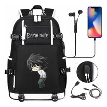 Death Note Usb Large Capacity Youth Student Backpack Men's And Women's Leisure Travel Backpack