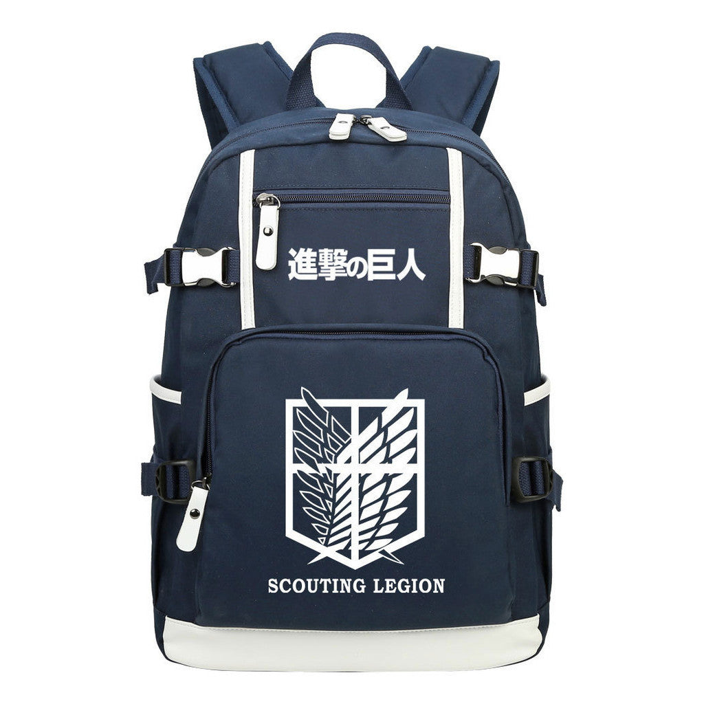Giant Winged Soldier Captain Of Anime Attack Student Backpack, Leisure Travel Backpack
